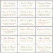 Elegant Gold Script Wedding Guest Adresetiketten Sticker (Voorkant)