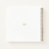 Elegant Gold Script Wedding Guestbook Notitieboek (Achterkant)