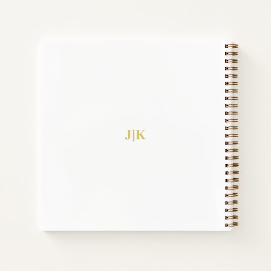 Elegant Gold Script Wedding Guestbook Notitieboek (Achterkant)