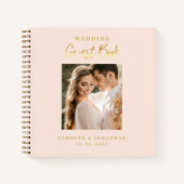 Elegant Gold Script Wedding Guestbook Notitieboek (Voorkant)