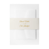 Elegant Gold Script Wedding Invitation Belly Band Uitnodigingen Wikkel (Voorkant Voorbeeld)