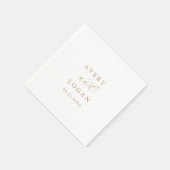 Elegant Gold Script Wedding Napkins Servet (Hoek)