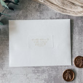 Elegant Gold Script Wedding RSVP-Adresetiketten Etiket