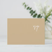 Elegant Gold Script Wedding RSVP-kaart RSVP Kaartje (Staand voorkant)