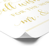 Elegant Gold Script Wedding Well wil Poster (Hoek)