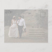 Elegant Gold Script Weduwen Hartelijk dank Briefkaart (Achterkant)