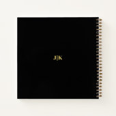 Elegant Gold Script Weduwfoto Guestbook Notitieboek (Achterkant)