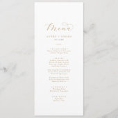 Elegant Gold Script Weduwmenu Menu (Voorkant)