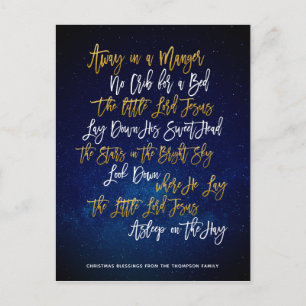 Elegant Gold Script weg in een gevaarlijke, feeste Feestdagenkaart