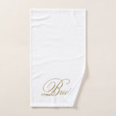 Elegant Gold Script White Bride Bath-handdoekset Bad Handdoek (Handdoek)