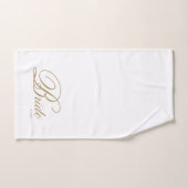 Elegant Gold Script White Bride Bath-handdoekset Bad Handdoek (Handdoek)
