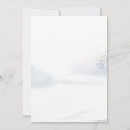 Elegant Gold Script Winter Fox Feestdagenkaart (Achterkant)