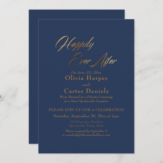 Elegant Gold Script wordt altijd op zee gebruikt Kaart (Voorkant / Achterkant)