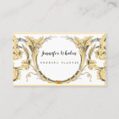 Elegant Gold Scroll Floral Custom Visitekaartje (Voorkant)