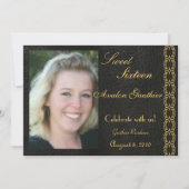 Elegant Gold Scroll Photo All Occasion Invitation Kaart (Voorkant)