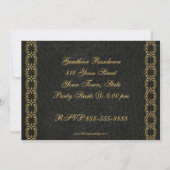 Elegant Gold Scroll Photo All Occasion Invitation Kaart (Achterkant)