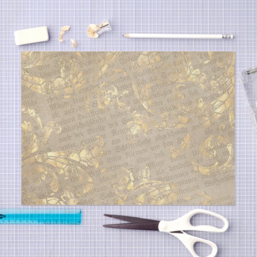 Elegant Gold Scroll Tissuepapier (Craft)