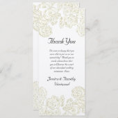 Elegant Gold Scroll Weddenschap Hartelijk dank Kaart (Voorkant / Achterkant)