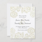 Elegant Gold Scroll Wedding Save the Date Card (Voorkant)