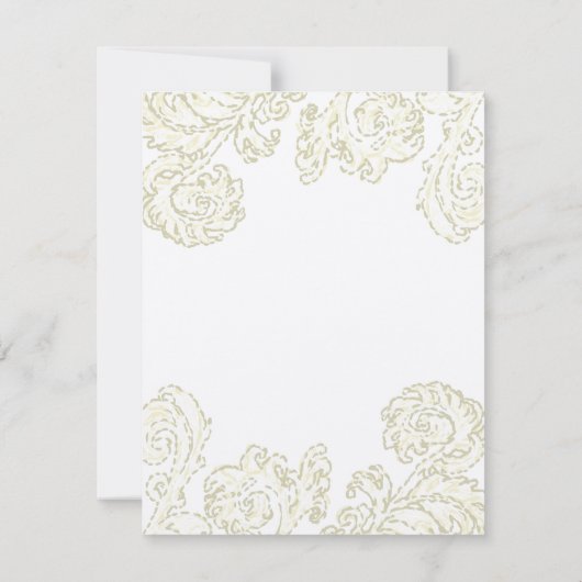 Elegant Gold Scroll Wedding Save the Date Card (Achterkant)