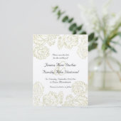 Elegant Gold Scroll Wedding Save the Date Card (Staand voorkant)