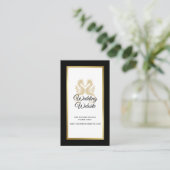 Elegant Gold Seapaarden Tropical Wedding Website Informatiekaartje (Staand voorkant)