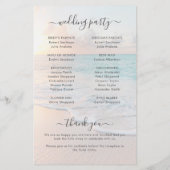 Elegant Gold Seashell Budget Wedding Programme (Achterkant)