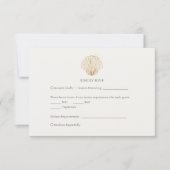Elegant Gold Seashell Creamy Wedding RSVP (Voorkant)