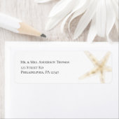 Elegant Gold Seashell Return Address Labels (Insitu)