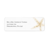 Elegant Gold Seashell Return Address Labels (Voorkant)