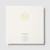 Elegant Gold Seashell Wedding Gastenboek (Voorkant)