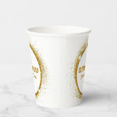 Elegant Gold Shabbat Shalom Papieren Bekers (Rechts)