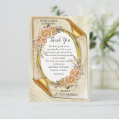 Elegant Gold shades en Abstracte bloemen RSVP Kaartje (Staand voorkant)