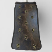 Elegant Gold Shamrock, Clovers, lederen look Golfheadcover (Draai 90)