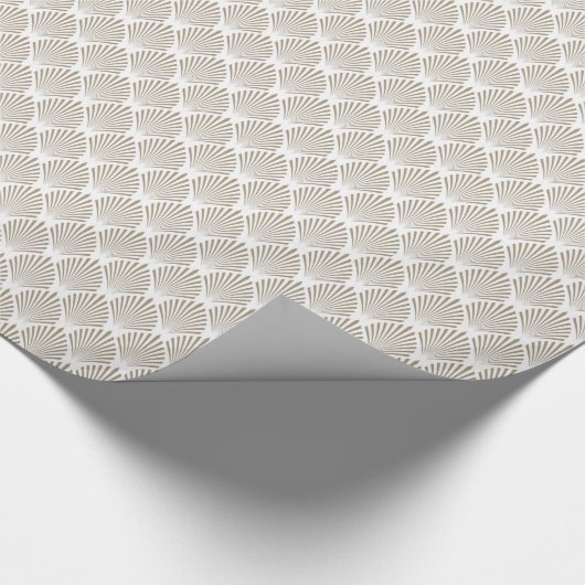 Elegant Gold Shell Pattern Cadeaupapier (Hoek)