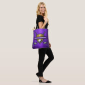 Elegant Gold Shield Golf Monogram Ontwerp Tote Bag (Op model)