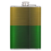 Elegant Gold Shield Monogram ontwerp Heupfles (Achterkant)