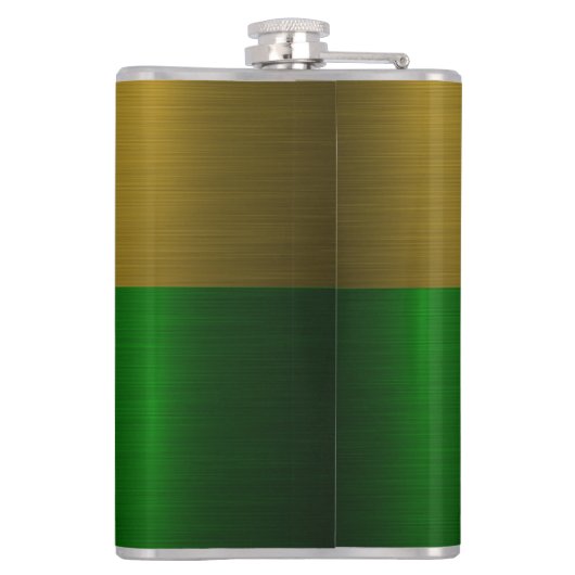 Elegant Gold Shield Monogram ontwerp Heupfles (Achterkant)