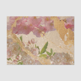 Elegant Gold Shimmer Floral-ontkoppeling Tissuepapier