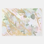 Elegant Gold Shimmer-Roos - Ontkoppeling Inpakpapier Vel (Voorkant 3)