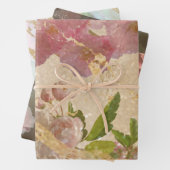 Elegant Gold Shimmer-Roos - Ontkoppeling Inpakpapier Vel (In situ)