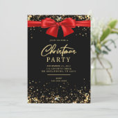 Elegant Gold Shimmering Licht Kerstfeest Kaart (Staand voorkant)