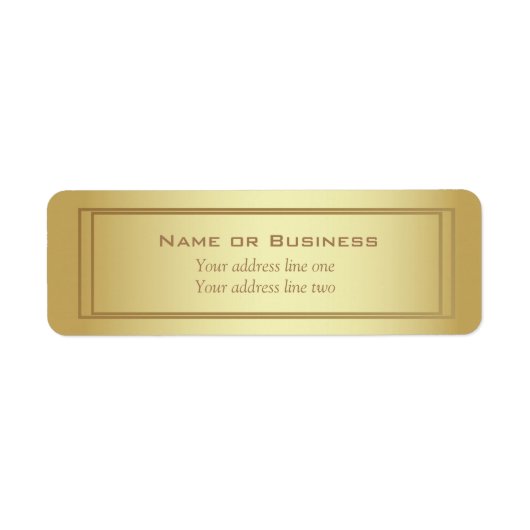 Elegant Gold Shine Etiket (Voorkant)
