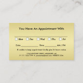 Elegant Gold Signature Monogram on Black Afsprakenkaartje (Achterkant)