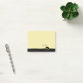 Elegant Gold Signature Monogram on Black Post-it® Notes (Kantoor)