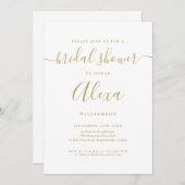 Elegant Gold Signature Script Vrijgezellenfeest Kaart (Voorkant / Achterkant)