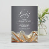 Elegant Gold Silk Bridal Shower Kaart (Staand voorkant)