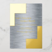 Elegant Gold Silver Classy Luxury Modern Wedding Folie Uitnodiging (Voorkant)