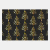 Elegant Gold Silver en Red Kerstmis Motif Inpakpapier Vel (Voorkant)