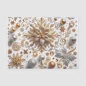 Elegant Gold Silver Flourish Christmas Craft  Tissuepapier (Voorkant)